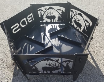 Fire pit with personalized panels