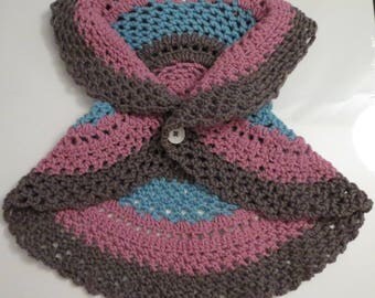Toddler Mandala Vest - Pink/Grey/Blue