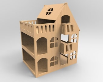 Doll House - cnc laser cutting file / Vector model for laser cut