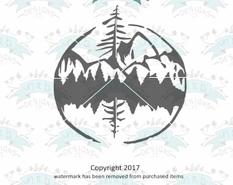 Mountain View Silhouette, wilderness, Discover, logo, banner svg, svg file, Hand-drawn, Hand-written svg, svg cutfile, svg for Cricut