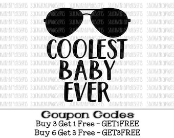 Coolest Baby Ever svg Baby Boy svg Hipster Svg PNG Files svg files for silhouette cameo svg files for cricut files for boys baby svg newborn