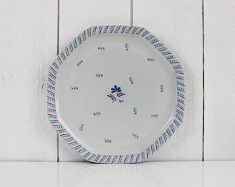 Large serving plate - Haviland France - French serving bowl, Ironstone plate, French ceramic plate, Cake plates, Limoges, Porcelain, E071