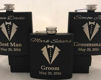 Groomsman Flask - Personalized Flask - Groomsman Gift Idea - Wedding Party Gift - Groomsmen Gift Flask - Personalized Groomsman Gift