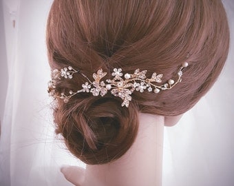 Bridal Headband, Weddings, Bridal Headpiece, Bridal Rhinestone Headband, Crystal Headband, Wedding Headband, Bridal, Silver, Gold Rose Gold