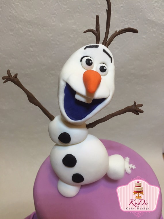 olaf frozen cake topper fondant