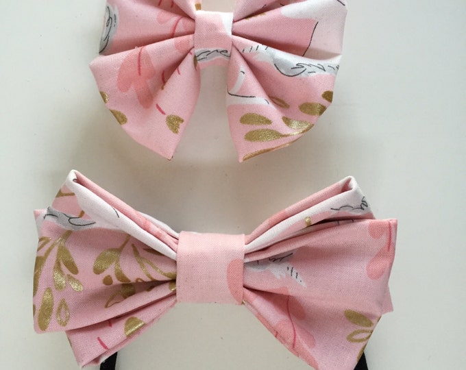Majestic Unicorn fabric hair bow or bow tie