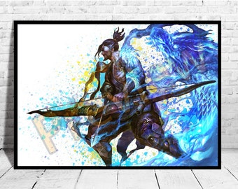 Hanzo Wall Print, Game Poster, Overwatch Hanzo, Overwatch Poster,AG113