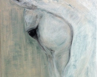 Looking for a white horse-artprint-A3 size print of original painting