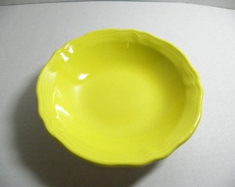 Vintage 1950's Sears Lemon Yellow 4236 Federalist Ironstone 6 1/2 Coupe Soup Cereal Bowl