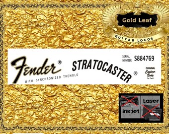 Fender Stratocaster Guitar decal Logo Waterslide 26g
