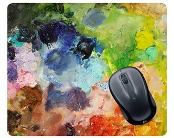 Paint palette mousepad Paint palette mouse pad Art mousepad Art mouse pad Art gift Mothers Day photo Painting mousepad Mothers Day Gift