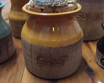 Kitchen Canisters - Set of 5 John Kemety cork lidded canisters