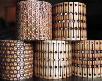 NEW PATTERNS!!! Flexible Laser Cut Bracelet Vector Art Files (Set of 5)