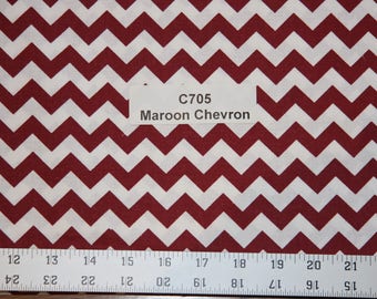 Maroon Chevron Cotton Fabric SHIPS FAST Chevron Cotton fabric for quilting sewing crafts clothing fabric store free shipping available C705