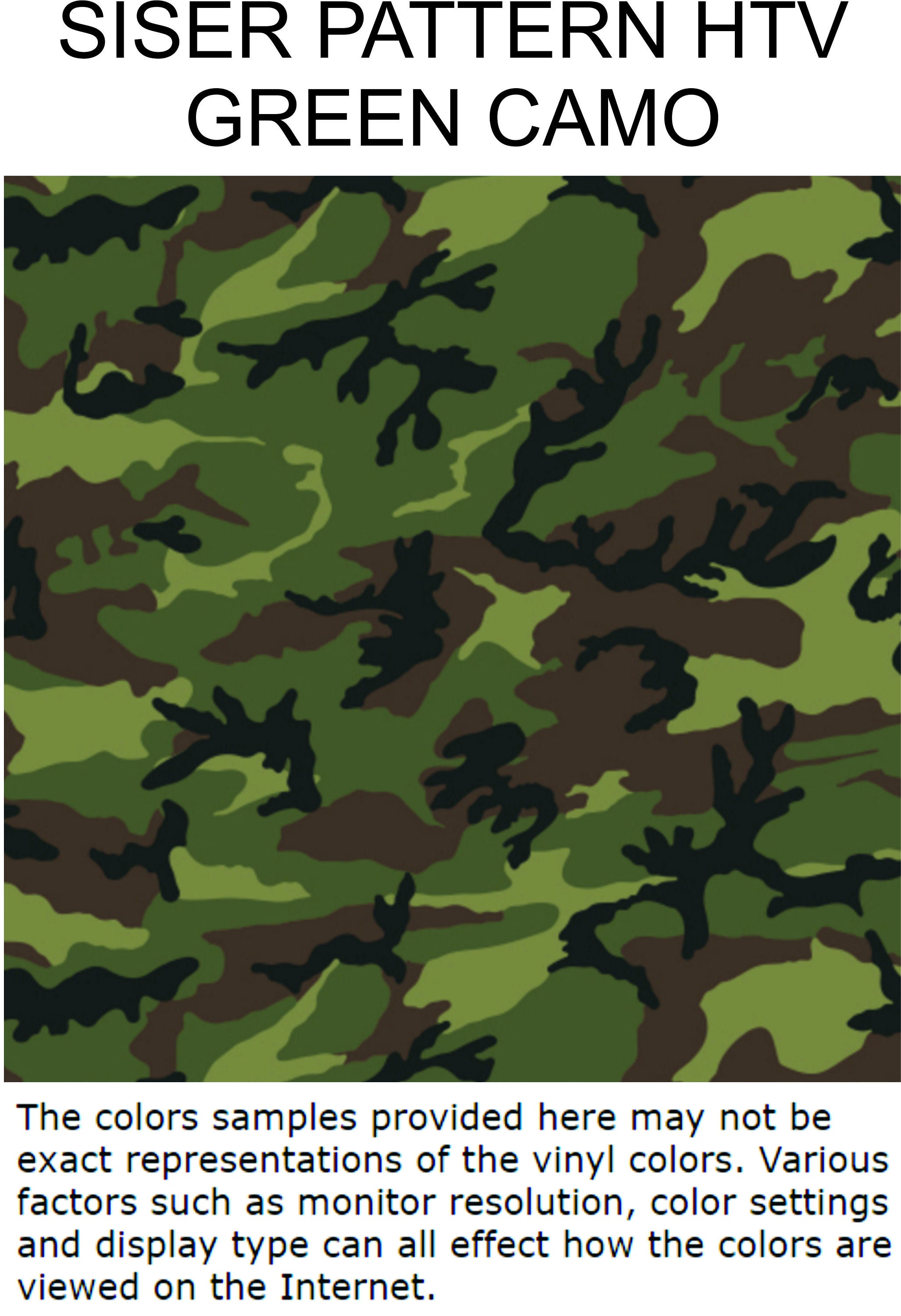 Siser Pattern GREEN CAMO Easy Weed Easyweed Heat Transfer