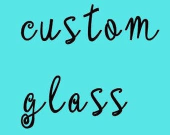 custom STEMMED wine glass