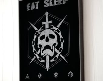 DESTINY EAT SLEEP raid repeat print