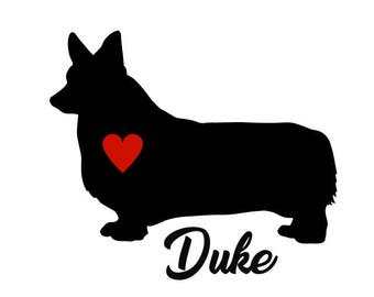 Welsh Corgi Decal, Personalize With Your Dog's Name, Welsh Corgi Sticker, Pembroke Welsh Corgi, Pembroke Welsh Corgi Decals, Corgi Decal