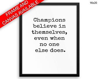 Champions Printed Poster Champions Framed Champions Inspirational Art Champions Inspirational Print Champions Canvas Champions winner