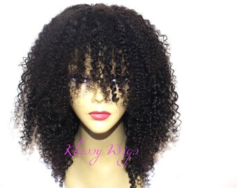 Afro Kinky Curly Custom Made Human Hair Wig