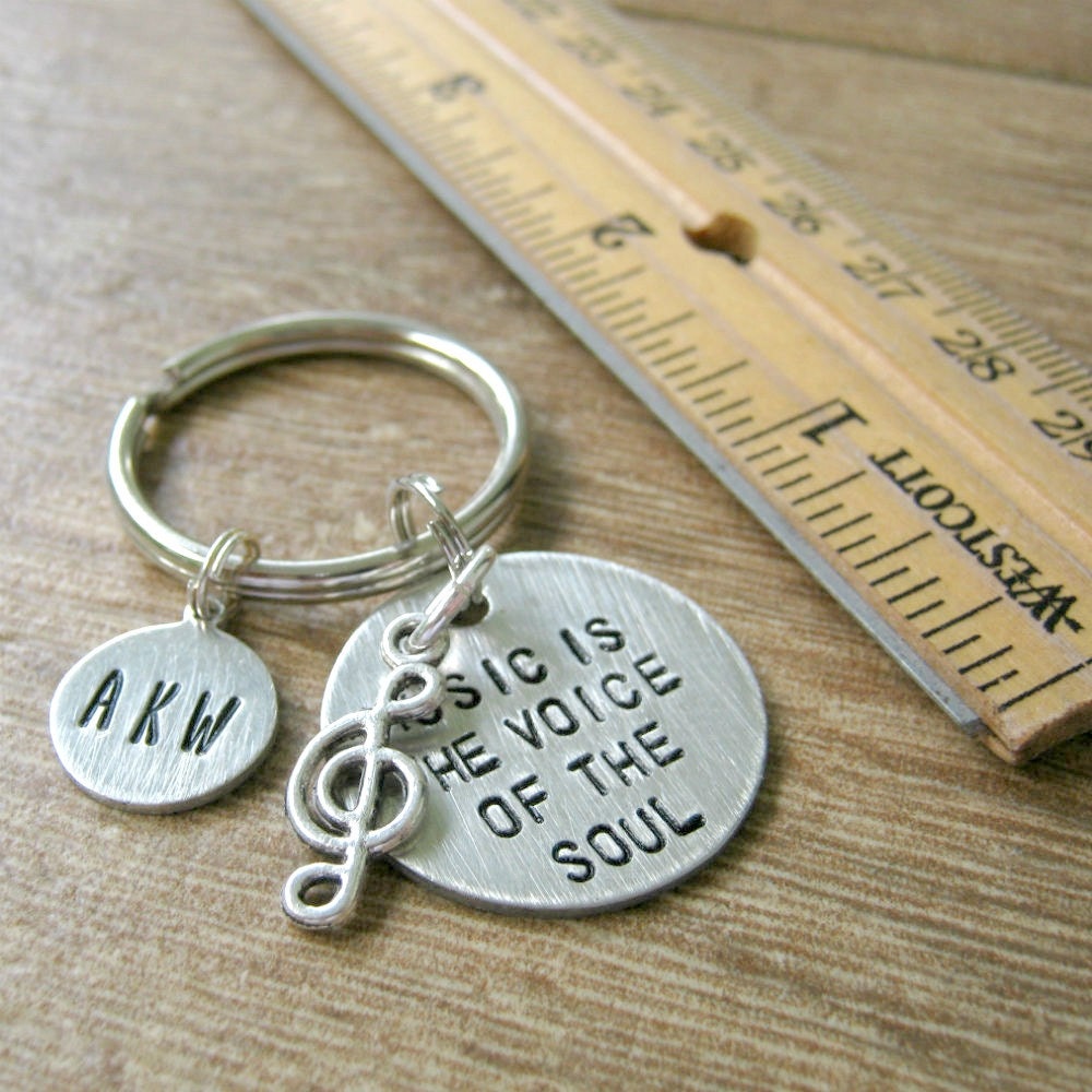 Personalized Music Keychain Music is the Voice of the Soul