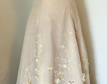 Floral Wedding Gown ~ OOAK, Ivory & Champagne Blossom