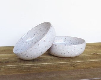 Wedding Registry for Alex & John - Stoneware Pottery Soup Bowls in Glossy White Glaze - Set of 2, Made To Order