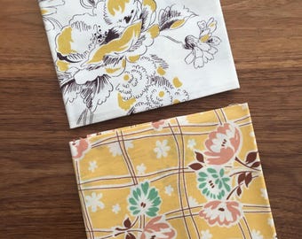 SET of 2 Pieces Japanese Import Cotton Fabric - 19 Inch x 13 Inch ( 50 cm x 35 cm) EACH