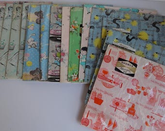 Lot of Vintage Wrapping Paper / Bridal Shower / Baby Shower / Birthday