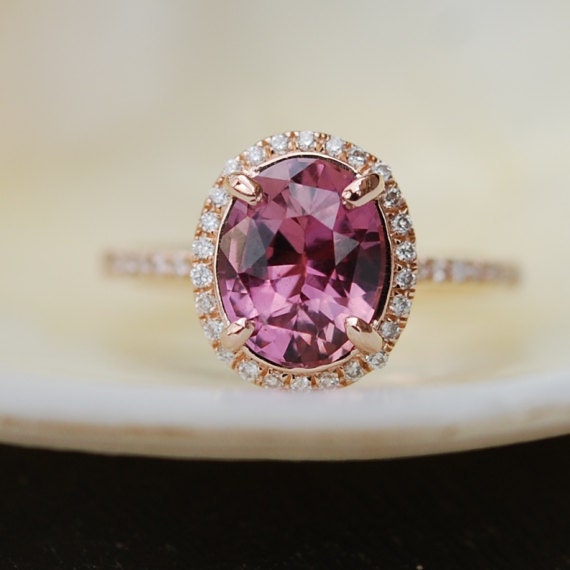 Pink sapphire engagement rings - Spring in New York