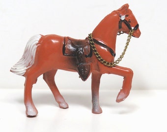 Vintage Miniature Western Saddle Horse/ Cast Metal Carnival Prize Figurine