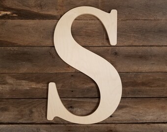 24 Inch Large Wooden Letter for Indoor Use, Wedding Guest Book - Baltic Birch