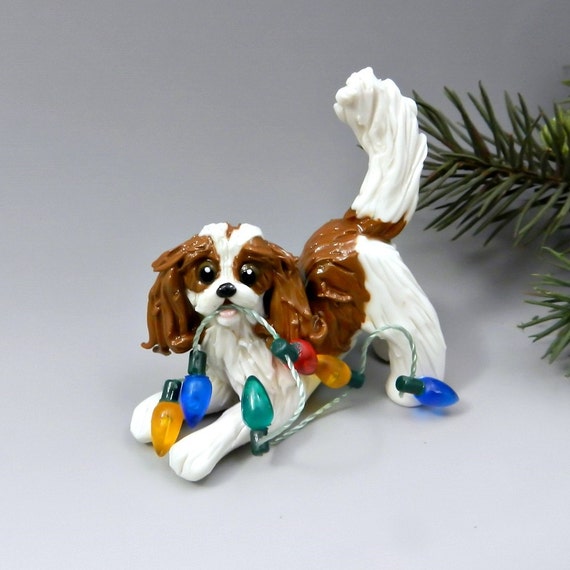 cavalier king charles spaniel blenheim christmas ornament cavalier king charles spaniel blenheim christmas ornament
