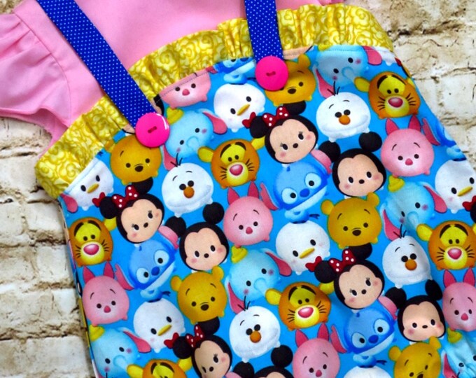 Disney Tsum Tsum Baby Girl Romper - Summer Bubble Romper - Newborn Girls - Disneyland - Photo Prop - Birthday Gift - Newborn to 18 months