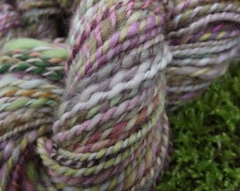 Handspun yarn, handpainted Polwarth wool yarn, worsted weight thick and thin yarn, multiple skeins available-Unicorn