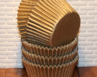 Gold Sheen Cupcake Liners (Qty 40) Gold Cupcake Liner, Gold Baking Cup, Gold Cupcake Wrappers, Gold Muffin Cups, Baking Cups, Cupcake Liners