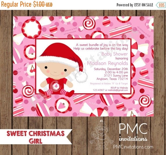 sale custom printed christmas baby shower invitations 1 sale custom printed christmas baby shower invitations 1