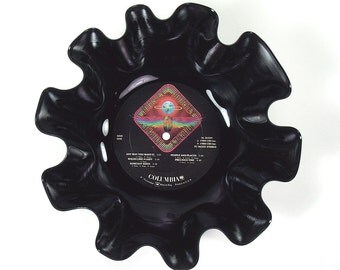 Journey Vinyl Record Bowl Vintage LP Album 1980 (Departure) Colorful Art on Label