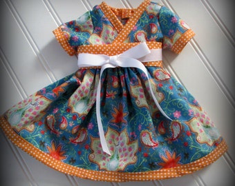 American girl Doll kimono dress kyoko dress waldorf doll dress girl doll dress