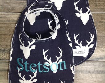 Burp Cloths Boy-Burp Cloths Personalized-Woodland Burp Cloths-Burp Clothes-Burp Rags-Deer Head Burp Cloths-Burp Cloth-Burp Cloths Etsy