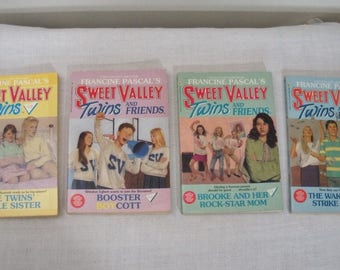 Vintage 4 Sweet Valley Twins Paperback Books - No. 49 52 55 56