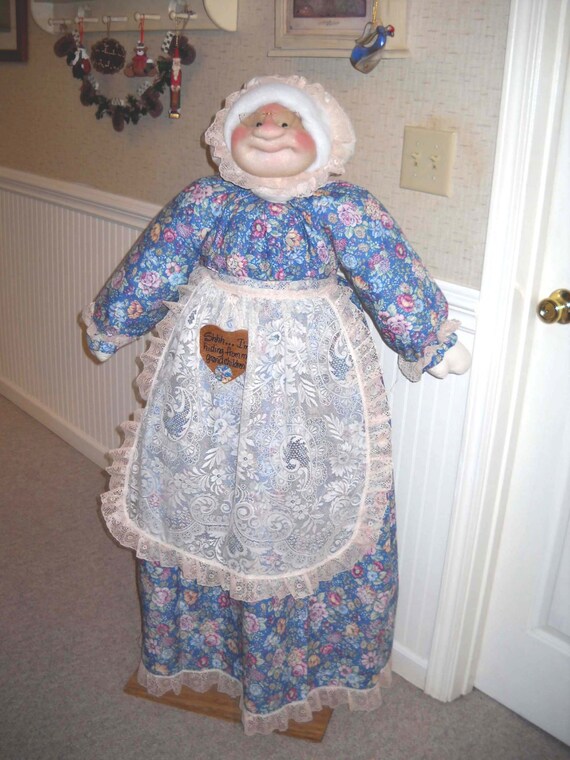 Vacuum Cleaner Cover Soft Sculptured Grandma Blue and