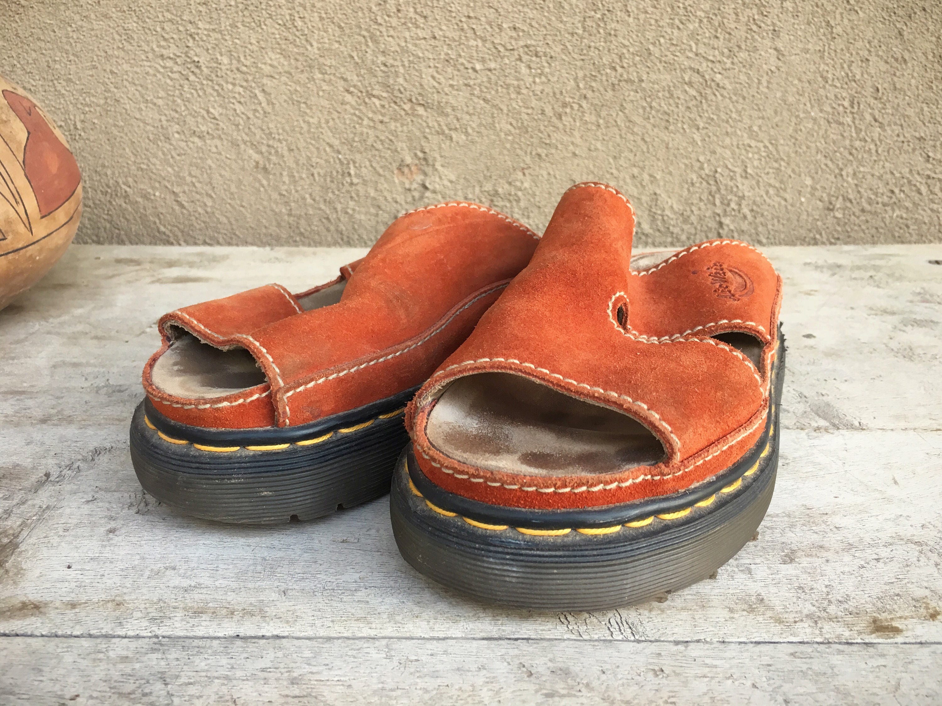 Vintage Dr Martens slip on sandals UK Size 4 US Women Size 6 orange ...