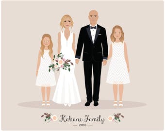Custom Portrait, Wedding Portrait, family portrait, couple portrait