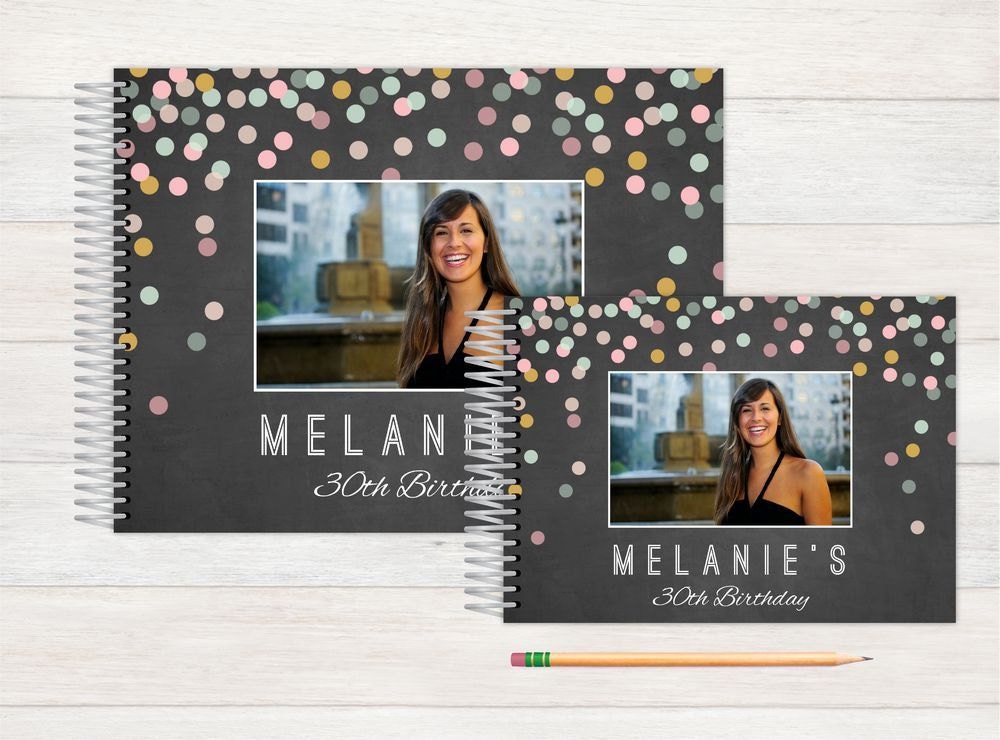 Birthday Guest Book Birthday Guestbook Birthday Custom