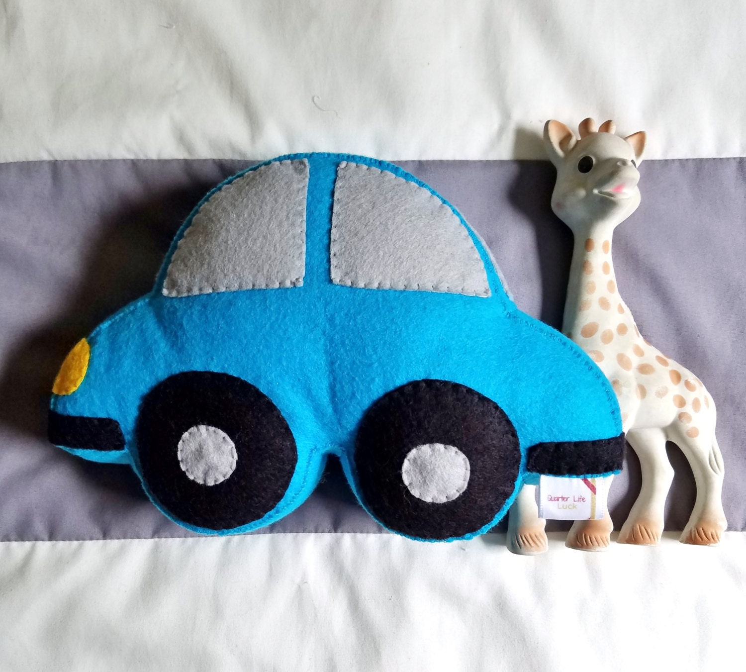 Car Shaped Plush Toy / Stuffed Felt Small Crib Pillow