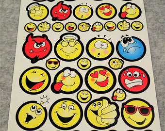 Assorted Mixed Funny Smiley Faces Stickers
