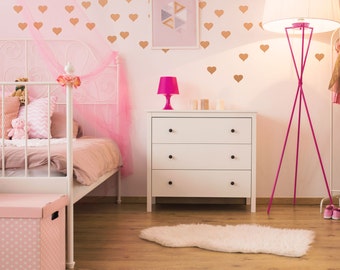Gold Heart Decals Peel and Stick Wall Stickers - Gold Sticker Wall Décor Wall Decal Hearts - Gold Confetti Hearts Decals - WBHRT