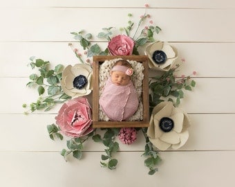 Digital Backdrop-"You're the Peony to my Anemone"- Newborn Prop