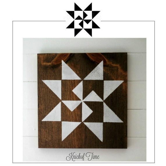 Farmhouse Barn Quilt Block Stencil Martha by KnickofTime on Etsy